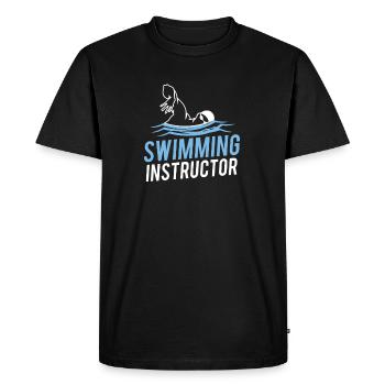 Natation Drôle Natation Nageur Nageur Citations - T-shirt Premium bio Homme - noir - Devant - Nico (187cm)