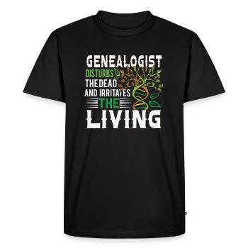 Arbre généalogique Historien de la famille Généalogie Généalogie - T-shirt Premium bio Homme - noir - Devant - Nico (187cm)