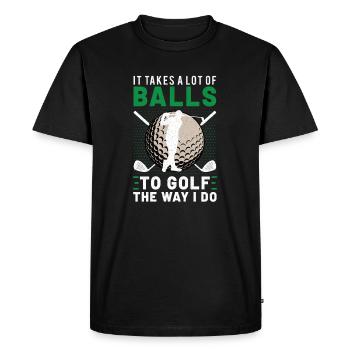 Joueur de golf Golfeur Golf Golf Cart Golf Maman - T-shirt Premium bio Homme - noir - Devant - Nico (187cm)