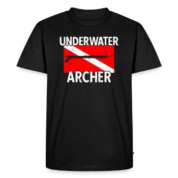 Chasse sous-marine Chasseur sous-marin Chasseur sous-marin - T-shirt Premium bio Homme - noir - Devant - Nico (187cm)