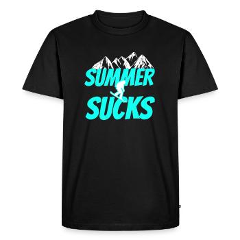 L’été suce snowboarder - T-shirt Premium bio Homme - noir - Devant - Nico (187cm)