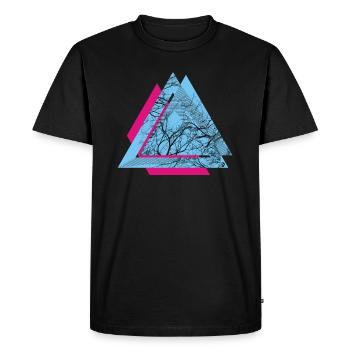 AD Triangle - Men's Premium Organic T-Shirt - black - Front - Nico (187cm)