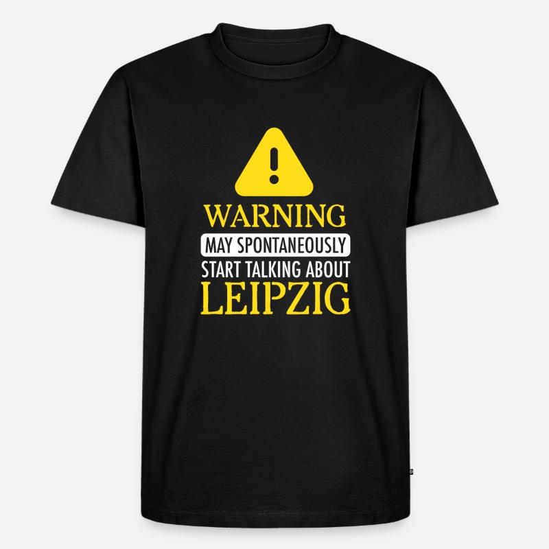 WARNING! : Leipzig - Männer Premium Bio T-Shirt - Schwarz