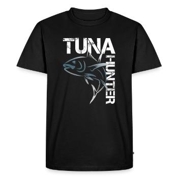 Chasseur de thon - thon - T-shirt Premium bio Homme - noir - Devant - Nico (187cm)