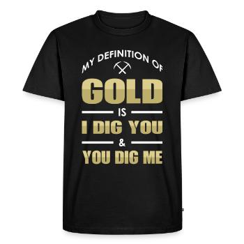Gold Mining Gold Mine - Men's Premium Organic T-Shirt - black - Front - Nico (187cm)