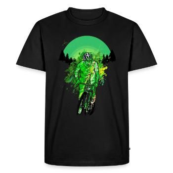 Mountain Bike Bike Nature Road Bike Bike MTB Biker - Men's Premium Organic T-Shirt - black - Front - Nico (187cm)