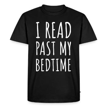 Je lis après l’heure du coucher - T-shirt Premium bio Homme - noir - Devant - Nico (187cm)