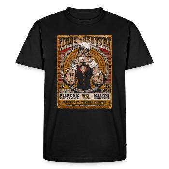 Affiche Du Combat Du Siècle De Popeye Colorée - T-shirt Premium bio Homme - noir - Devant - Nico (187cm)