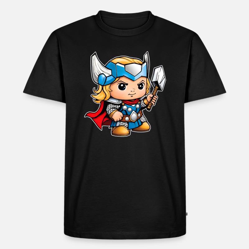 Baby Wikinger Thor - Männer Premium Bio T-Shirt - Schwarz