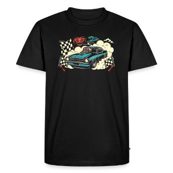 Course de voitures de dragsters - Cadeau pour les fans de sport automobile ! - T-shirt Premium bio Homme - noir - Devant - Nico (187cm)