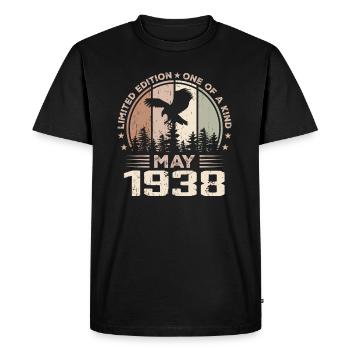 Incomparable depuis mai 1938, 86e Anniversaire - T-shirt Premium bio Homme - noir - Devant - Nico (187cm)