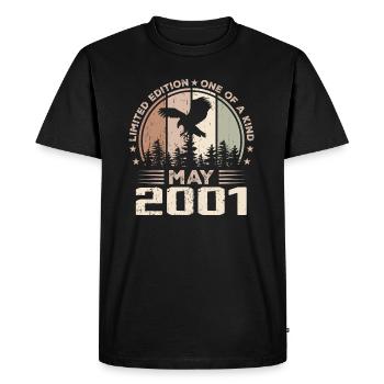 Incomparable since May 2001, 23rd Anniversary - Men's Premium Organic T-Shirt - black - Front - Nico (187cm)