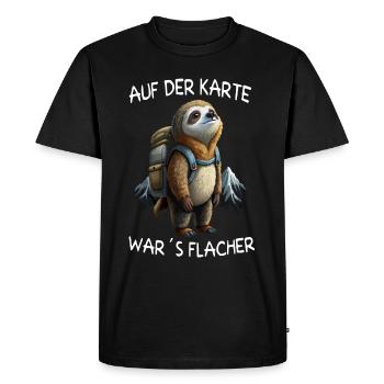 Faultier Wandern Bergsteigen Klettern - Männer Premium Bio T-Shirt - Schwarz - Vorne - Nico (187cm)