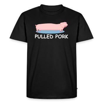 Pulled Pork | Pork, Grill, Party, Meat - Men's Premium Organic T-Shirt - black - Front - Nico (187cm)