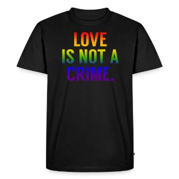 L'amour LGBT n'est pas un crime fierté gay CSD rainbow - T-shirt Premium bio Homme - noir - Devant - Nico (187cm)