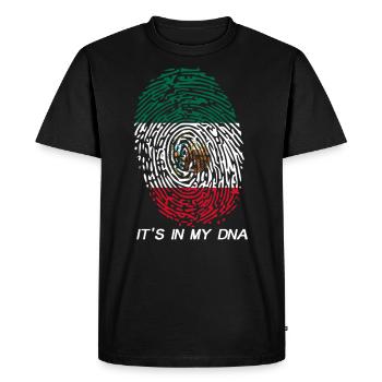 Mexique Drapeau mexicain C'est dans mon ADN - T-shirt Premium bio Homme - noir - Devant - Nico (187cm)
