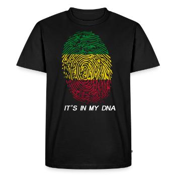 Rastafari Jamaica Reggae C'est dans mon ADN - T-shirt Premium bio Homme - noir - Devant - Nico (187cm)