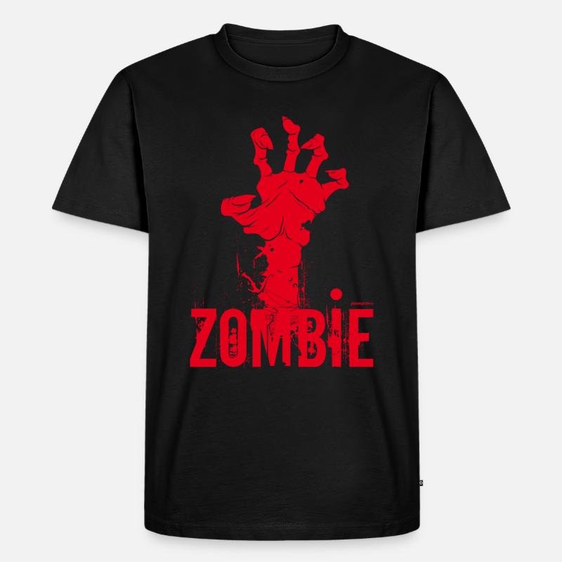Zombie Hand - Männer Premium Bio T-Shirt - Schwarz