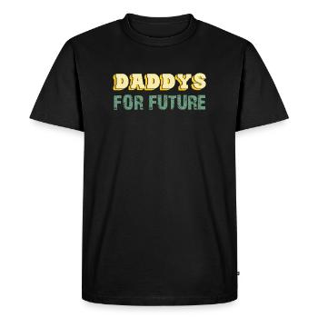 Daddy's for Future - Men's Premium Organic T-Shirt - black - Front - Nico (187cm)