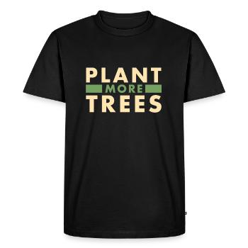 Planter plus d'arbres - T-shirt Premium bio Homme - noir - Devant - Nico (187cm)