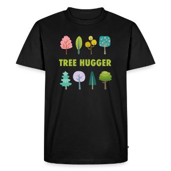 Arbre hugger - T-shirt Premium bio Homme - noir - Devant - Nico (187cm)