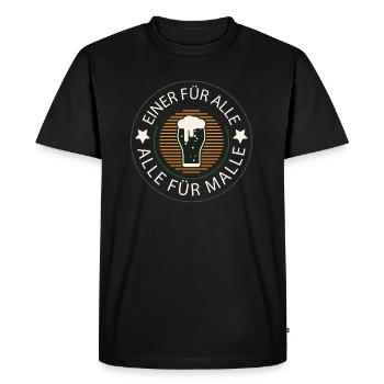Mousquetaire de bière - T-shirt Premium bio Homme - noir - Devant - Nico (187cm)