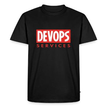 Services DEV OPS - T-shirt Premium bio Homme - noir - Devant - Nico (187cm)