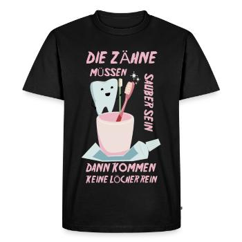 Pediatric dentist saying - Men's Premium Organic T-Shirt - black - Front - Nico (187cm)