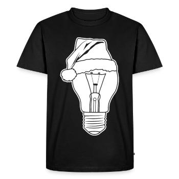 Lamp with Christmas hat - Men's Premium Organic T-Shirt - black - Front - Nico (187cm)