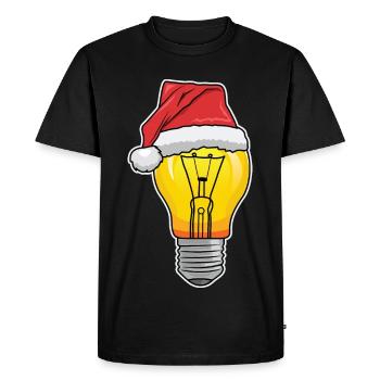 Electrician Christmas - Men's Premium Organic T-Shirt - black - Front - Nico (187cm)