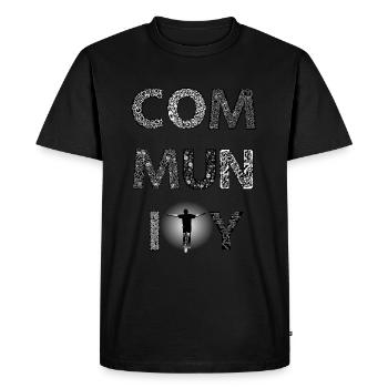 Community Unicycle first edition - T-shirt Premium bio Homme - noir - Devant - Nico (187cm)