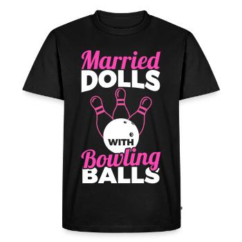 Bowler Woman - Men's Premium Organic T-Shirt - black - Front - Nico (187cm)