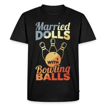 Fille de bowling - T-shirt Premium bio Homme - noir - Devant - Nico (187cm)