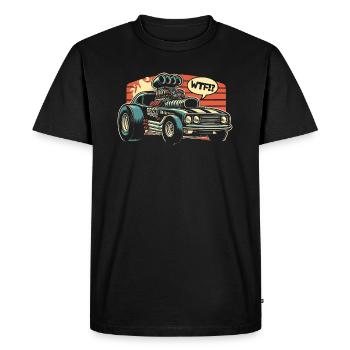 Course de voitures de dragsters - Cadeau pour les fans de sport automobile ! - T-shirt Premium bio Homme - noir - Devant - Nico (187cm)