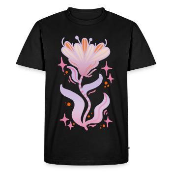 Fleur fantastique rêveuse - T-shirt Premium bio Homme - noir - Devant - Nico (187cm)