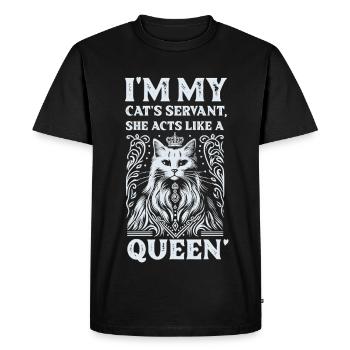 Design élégant de t-shirt Cat Queen - T-shirt Premium bio Homme - noir - Devant - Nico (187cm)