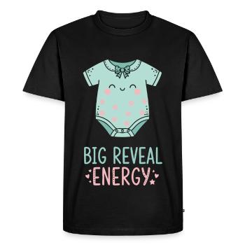 Révélation de sexe Grossesse Énergie - T-shirt Premium bio Homme - noir - Devant - Nico (187cm)