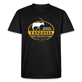 Tanzania - Antelope - Men's Premium Organic T-Shirt - black - Front - Nico (187cm)