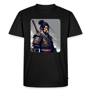Fier Samouraï Japon Asie Kendo Karaté Ninja Judo - T-shirt Premium bio Homme - noir - Devant - Nico (187cm)