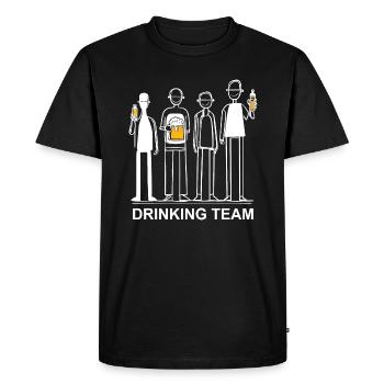 Équipe de beuverie Boire Ivre Équipage de beuverie Journée des hommes - T-shirt Premium bio Homme - noir - Devant - Nico (187cm)