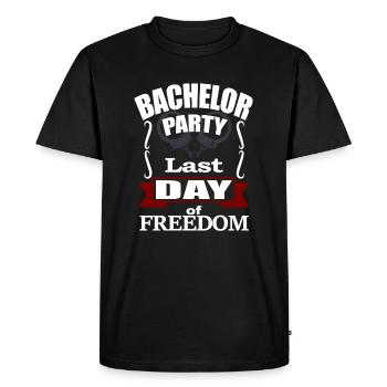 BACHELOR PARTY - DERNIER JOUR DE LIBERTÉ - Menottes - T-shirt Premium bio Homme - noir - Devant - Nico (187cm)