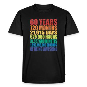 60 ans et des trucs pour dark rev2 - T-shirt Premium bio Homme - noir - Devant - Nico (187cm)