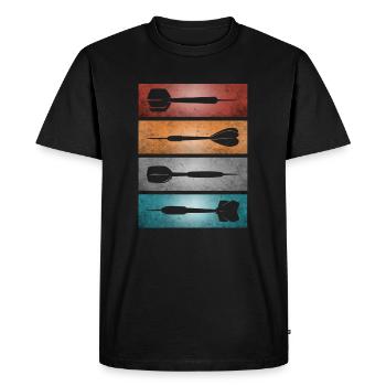Darts and darts - Men's Premium Organic T-Shirt - black - Front - Nico (187cm)