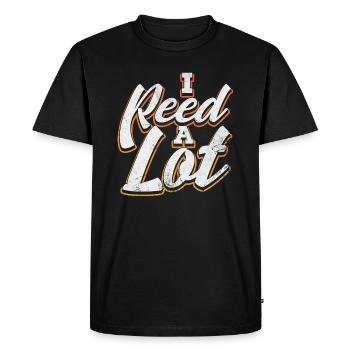I reed a lot | Harmonica - Men's Premium Organic T-Shirt - black - Front - Nico (187cm)