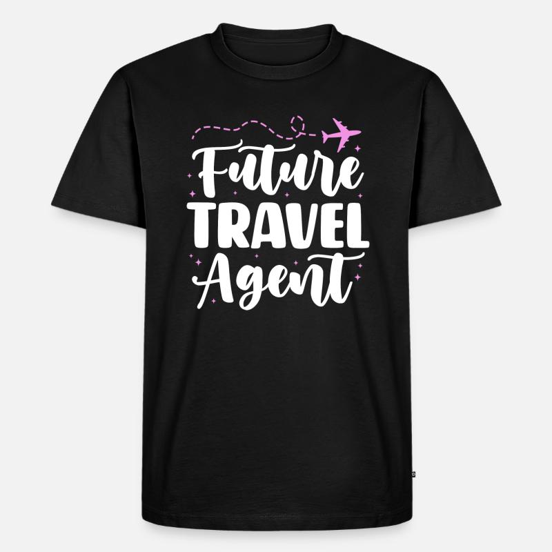 Future travel agent - Männer Premium Bio T-Shirt - Schwarz