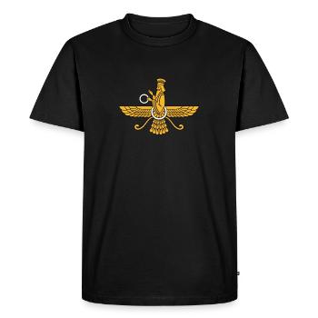 Conception du zoroastrisme de Faravahar - T-shirt Premium bio Homme - noir - Devant - Nico (187cm)