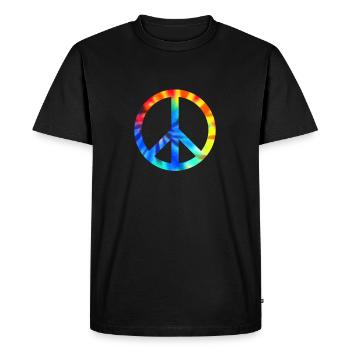 Tydie Tydi Peace design Gift - Men's Premium Organic T-Shirt - black - Front - Nico (187cm)