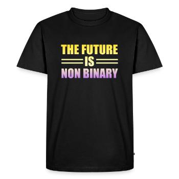 Conception non binaire de fierté - T-shirt Premium bio Homme - noir - Devant - Nico (187cm)