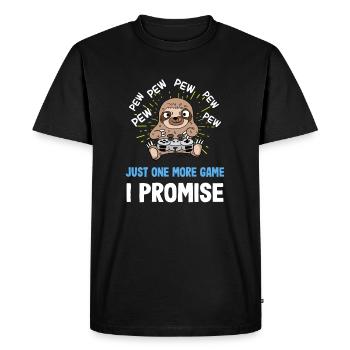 Gamer Sloth Gaming design - Men's Premium Organic T-Shirt - black - Front - Nico (187cm)