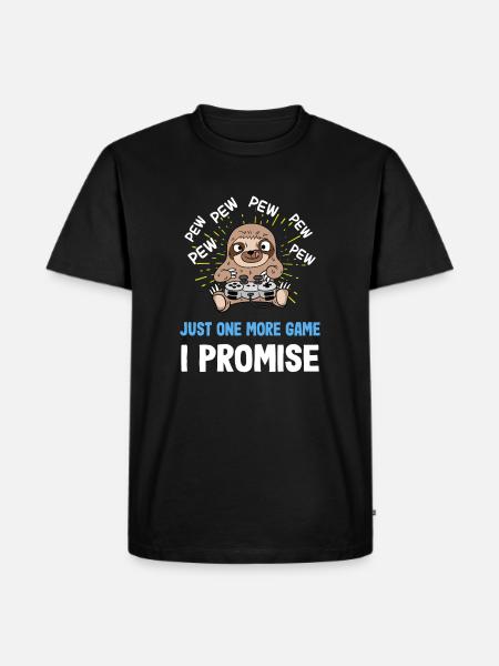 Gamer Sloth Gaming design - Herre Premium økologisk T-shirt - sort